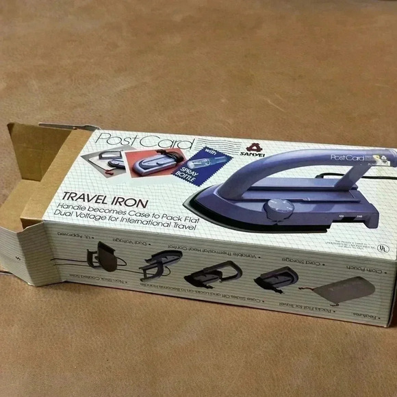 Vintage Post Card Travel Iron In Box Working Condition - Picture 5 of 5